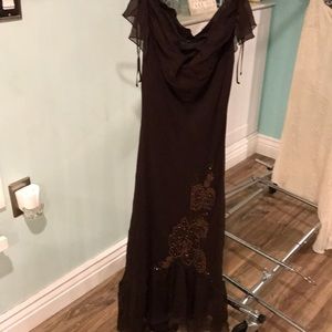 Brown cocktail dress